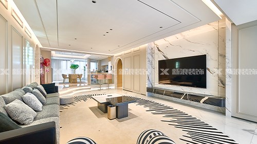 200㎡暖咖現(xiàn)代輕奢大平層，奢而不俗舒適家|長(zhǎng)沙全屋整裝
